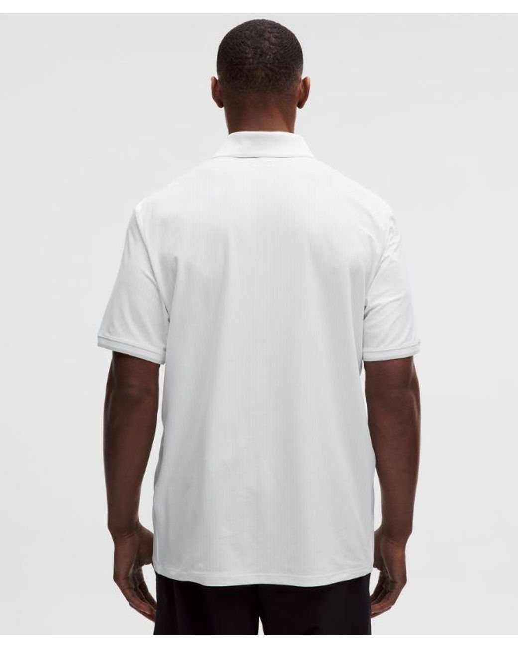 lululemon athletica White Uv-Protective Striped Mesh Tennis Polo Shirt for men