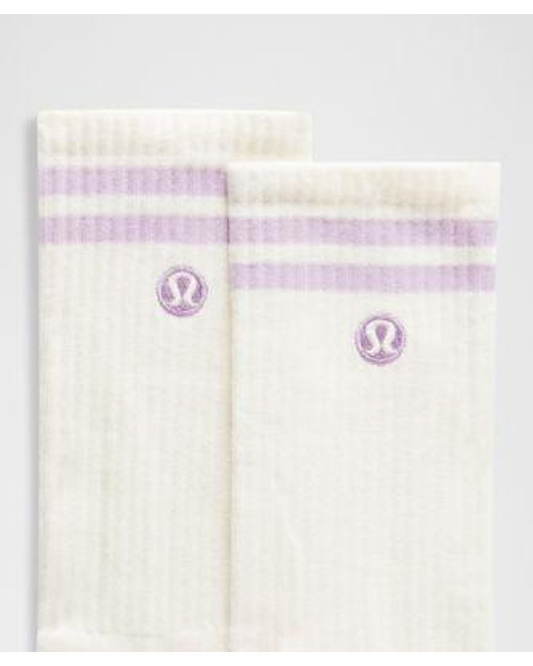 lululemon athletica Metallic – Daily Essential Crew Socks 3 Pack Stripe – – Size Large