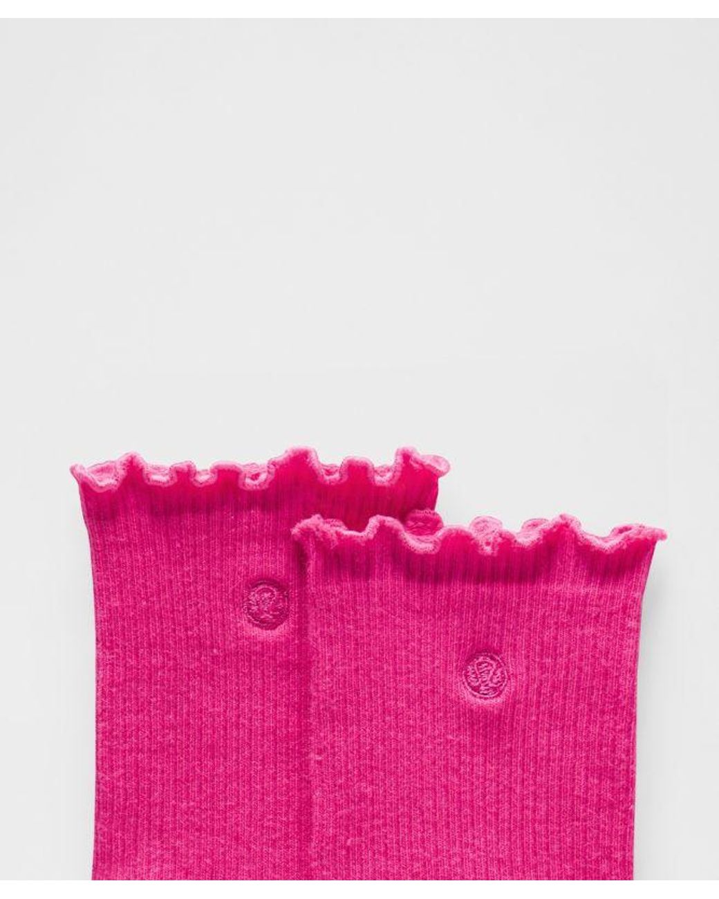 lululemon athletica Pink Lettuce Edge Quarter Socks