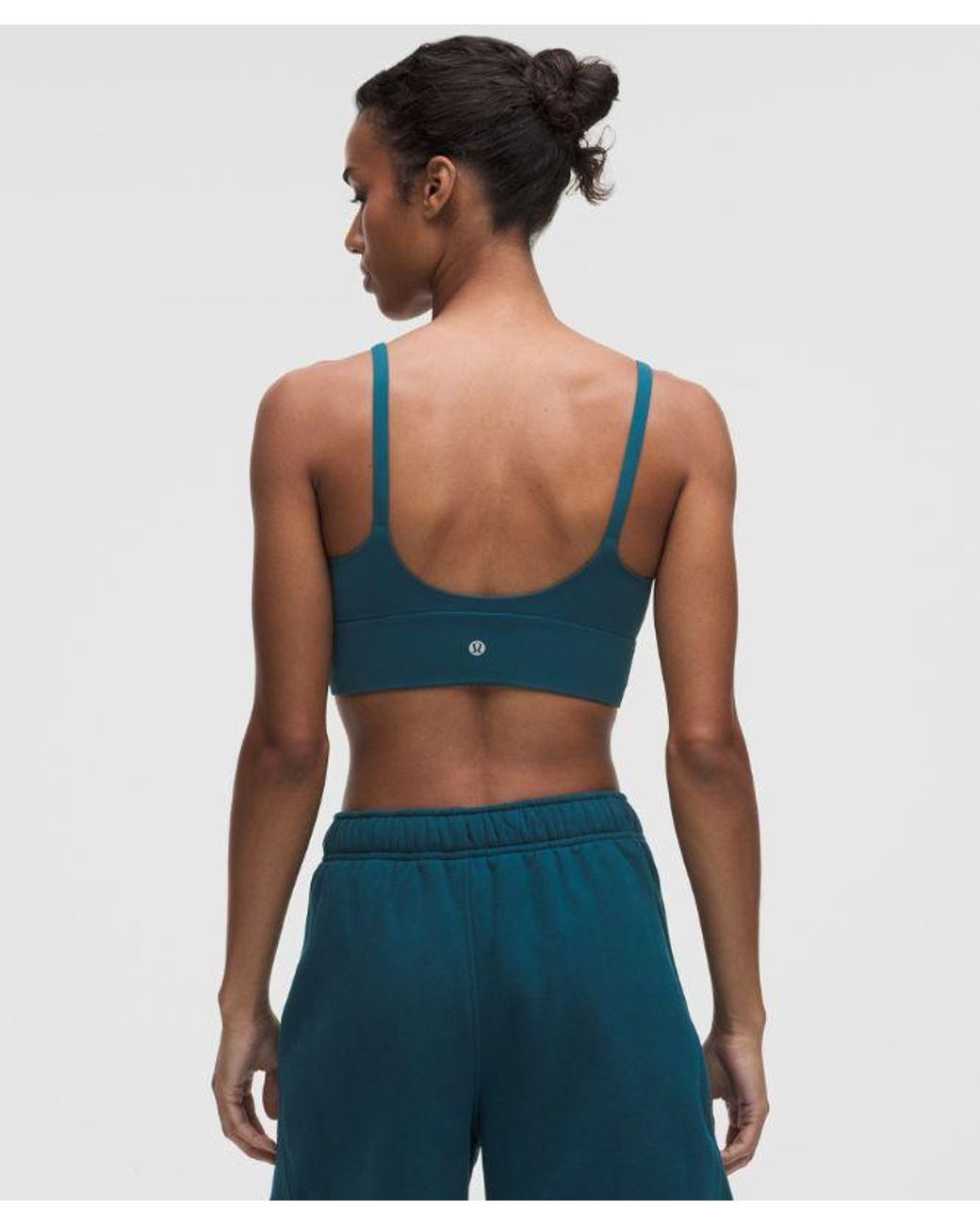 lululemon athletica Blue Focuser Scoop-Neck Bra Nulu