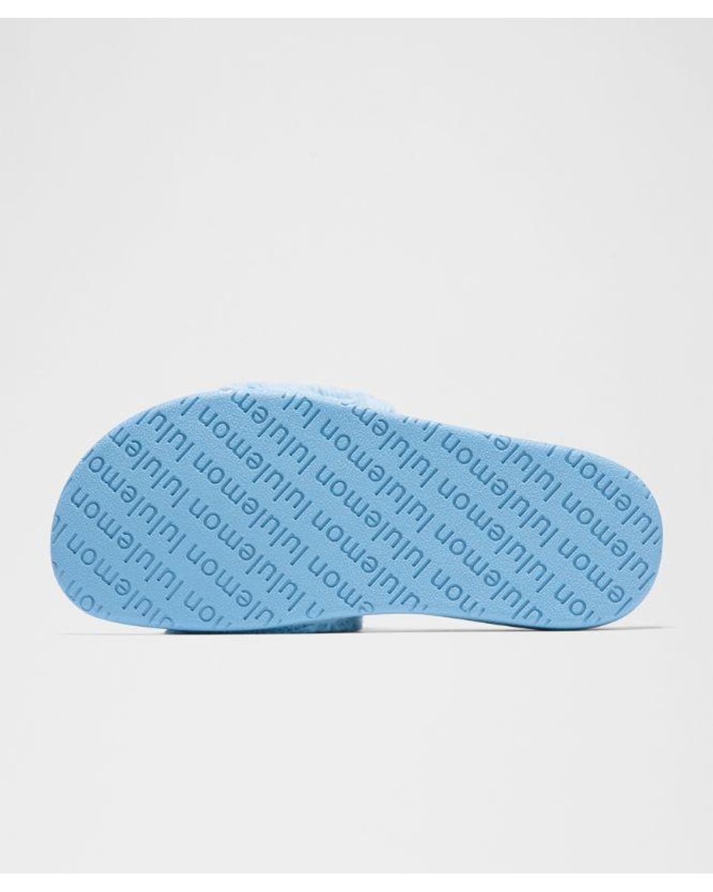 lululemon athletica Blue – Restfeel Faux Fur Slides – – Size 14