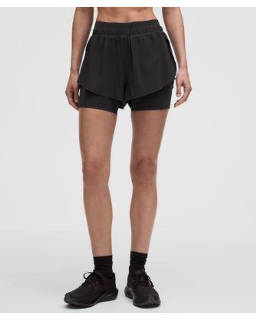 lululemon athletica Black – Swift Speed 2-In-1 Shorts – – Size Large