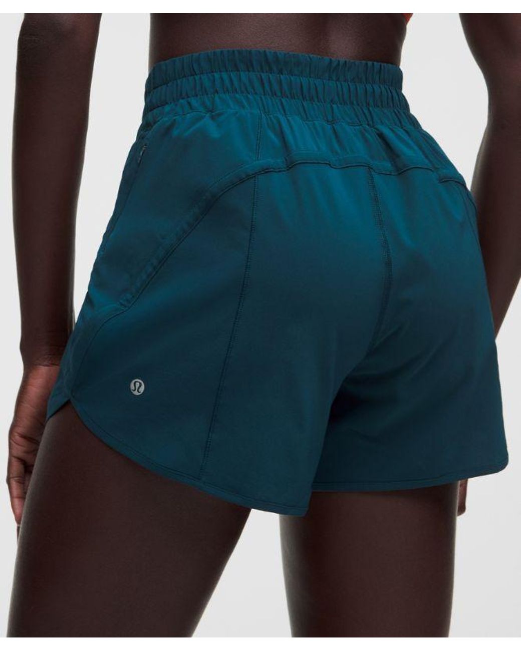 lululemon athletica Blue – Track That High-Rise Lined Shorts – 5" – – Size 14
