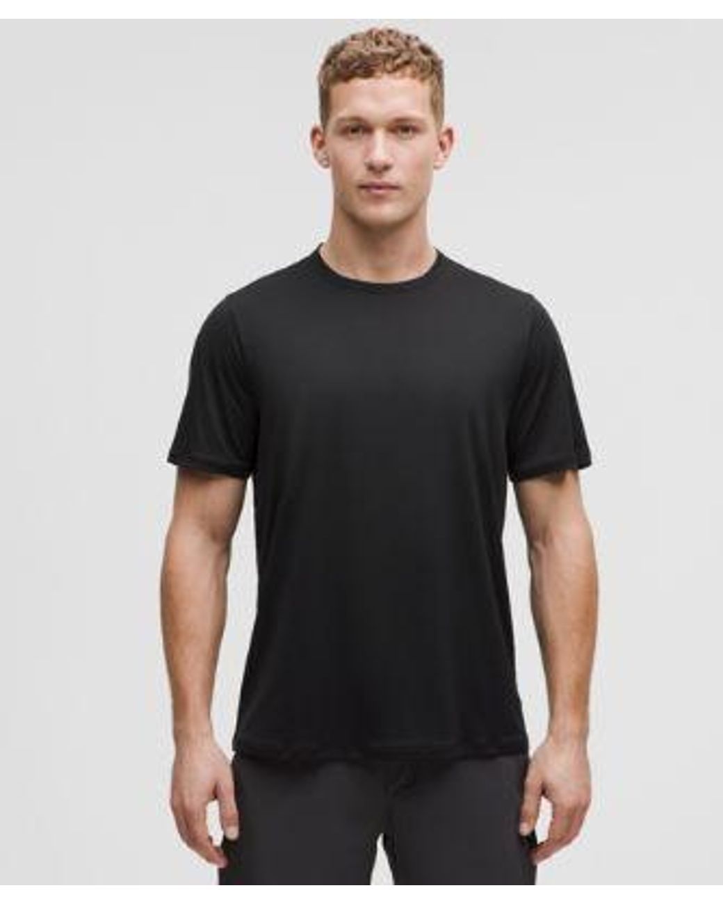 lululemon athletica Black – Mile Maker Run Crew Lightweight Short-Sleeve Shirt – – for men