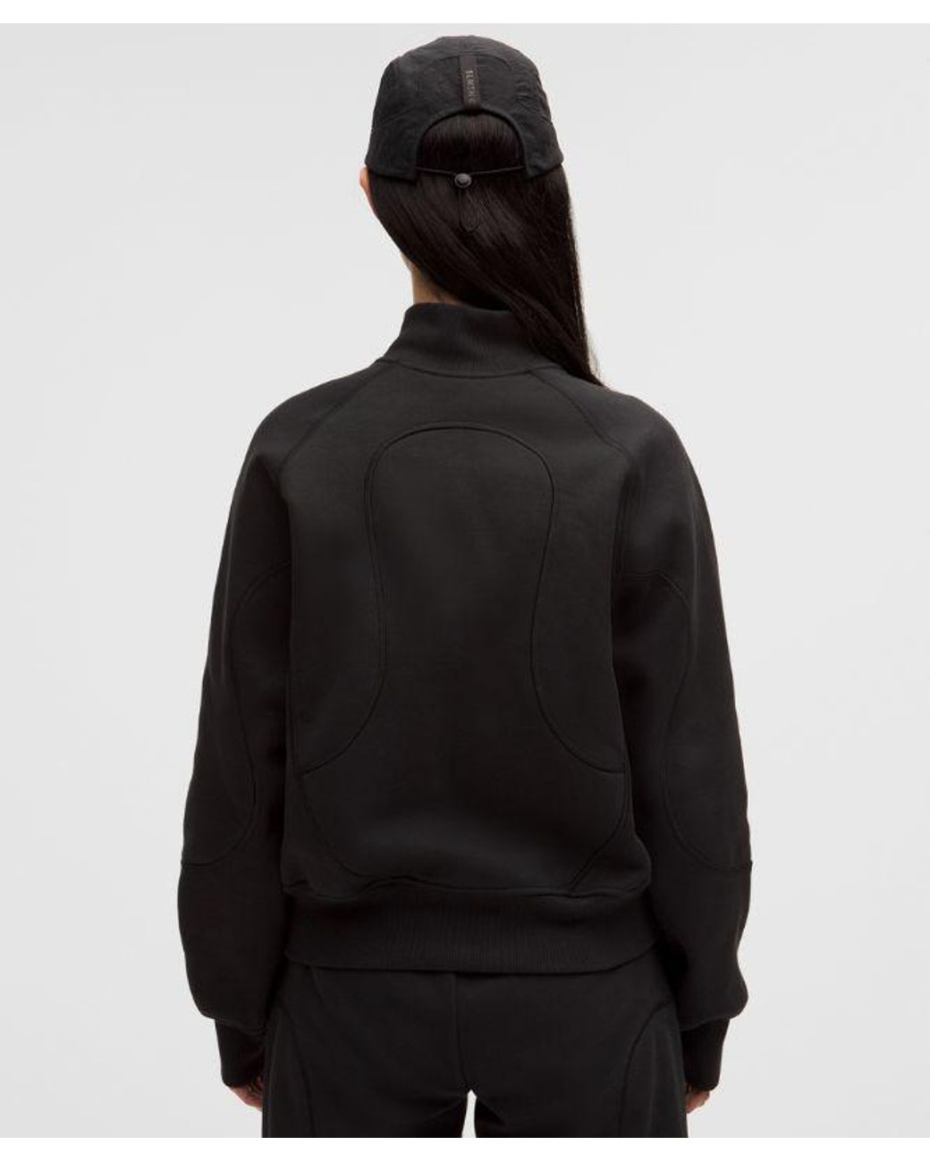 lululemon athletica Black – Cotton Fleece Relaxed-Fit Half Zip Sweatshirt Slnsh Collection – – Size Large