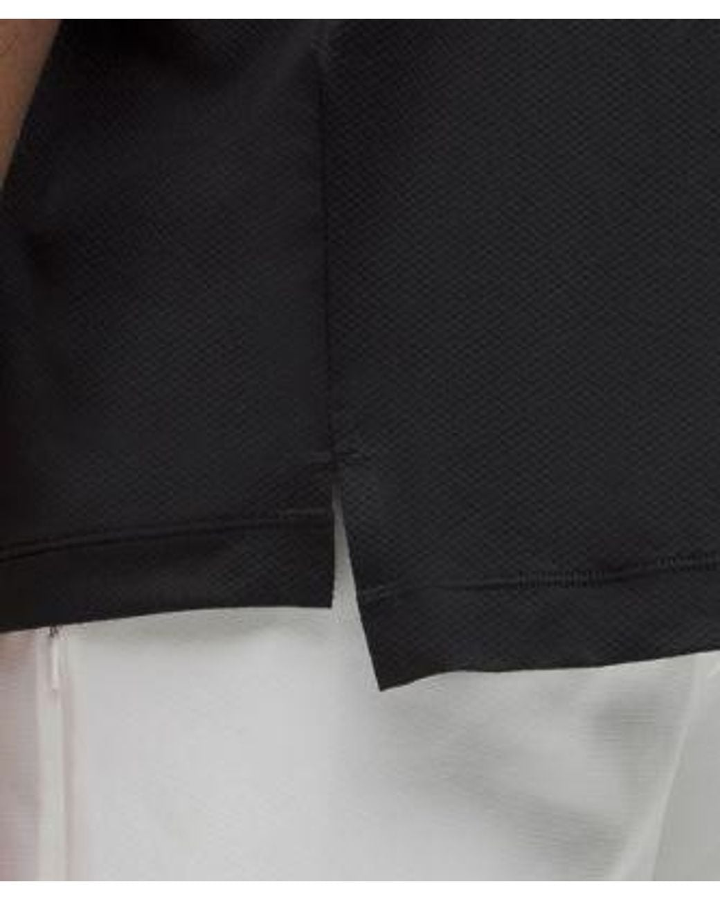 lululemon athletica Black Logo Sport Polo Short Sleeve for men