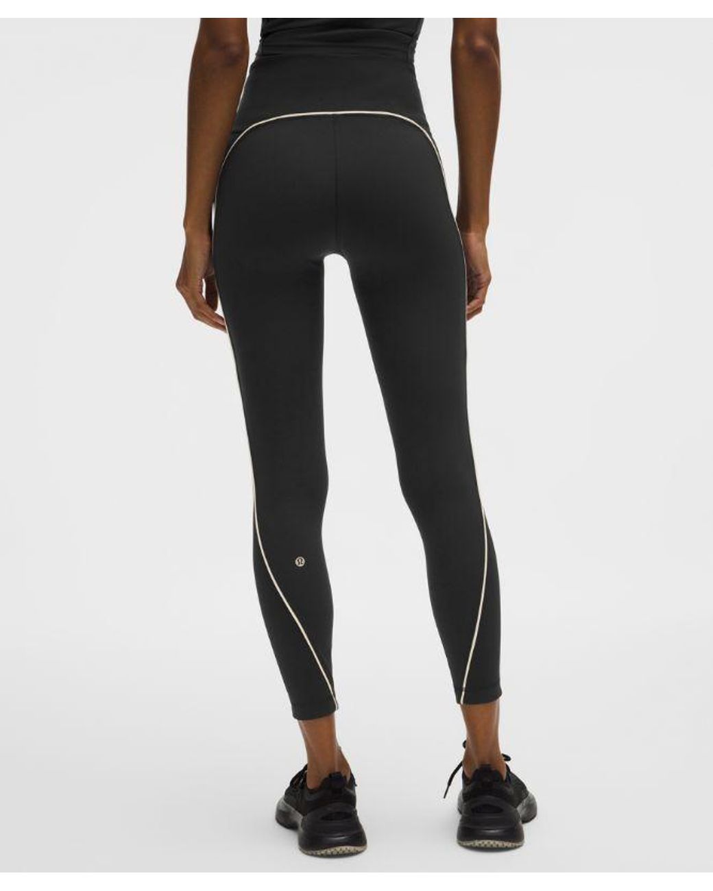 lululemon athletica Black Wunder Train No-Line Piped High-Rise Tight 25"