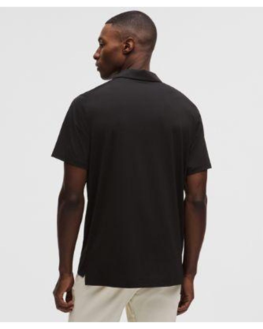 lululemon athletica Black – Logo Sport Polo Short-Sleeve – – Size Large for men