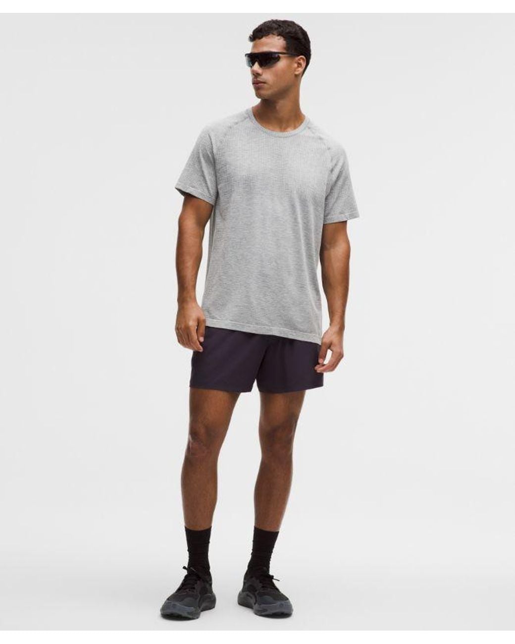 lululemon athletica Gray Metal Vent Tech Short-Sleeve Shirt for men