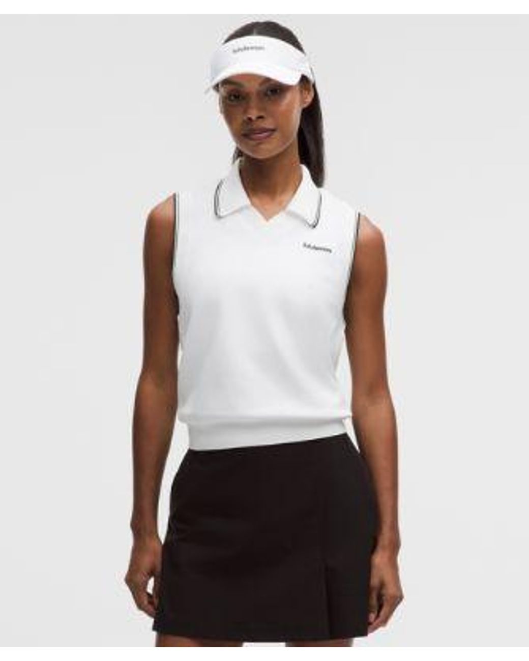 lululemon athletica White – Golf Vest – Cotton-Blend – – Size Medium