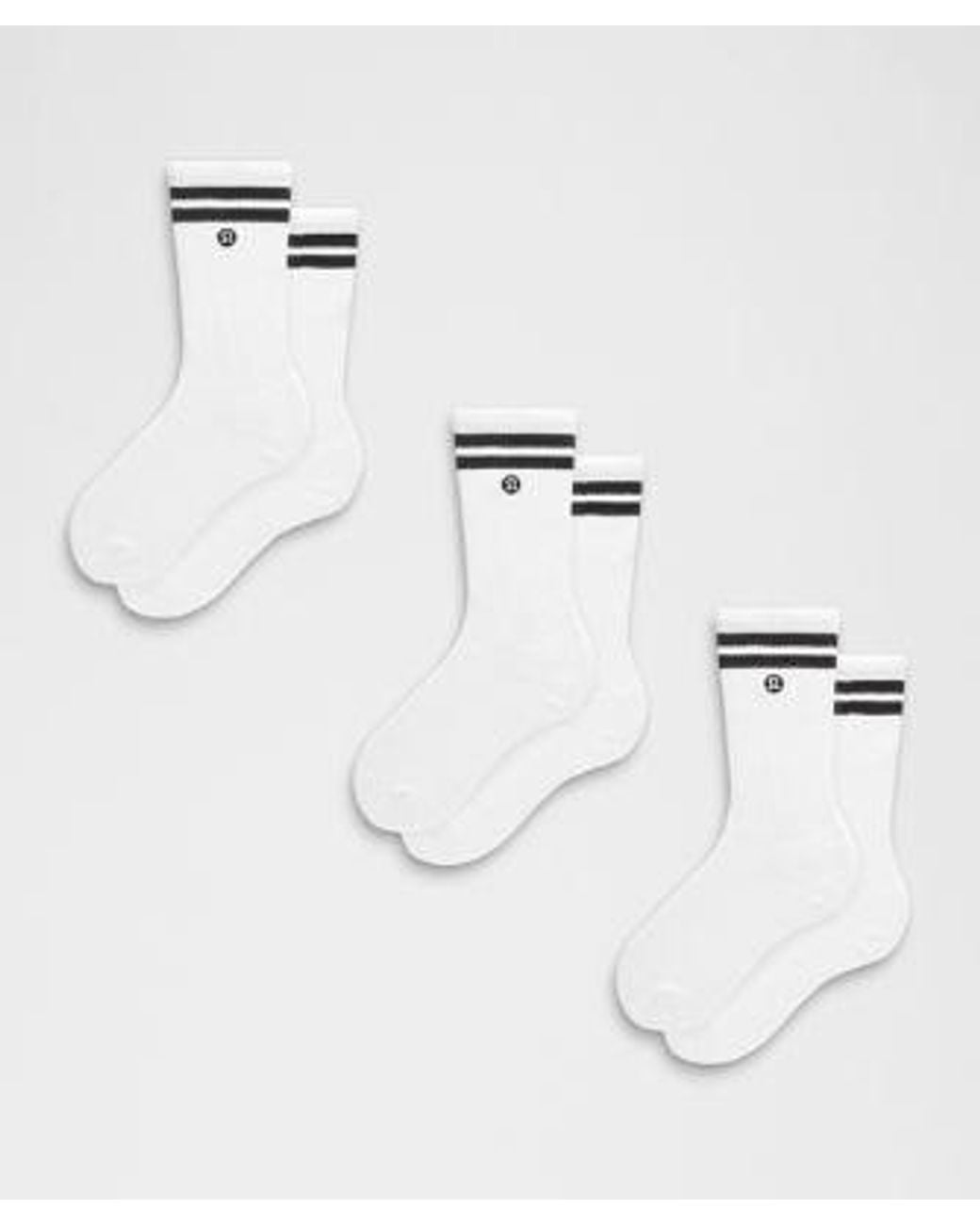 lululemon athletica Metallic Daily Essential Crew Socks 3 Pack