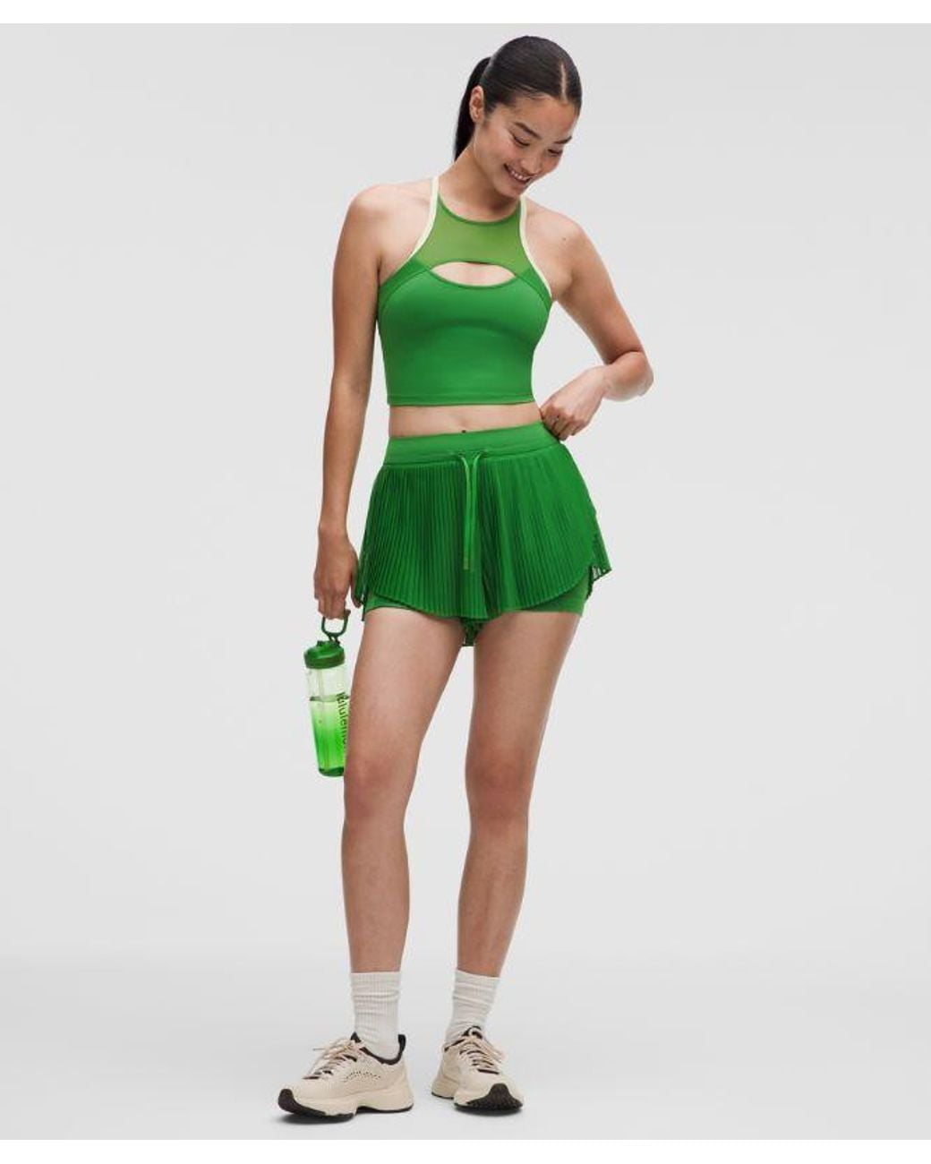 lululemon athletica Green – Ace Advantage Mesh-Panel Tennis Tank Top – – Size Small
