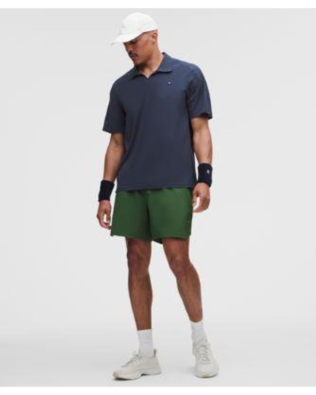 lululemon athletica Blue – Mesh Panelled Tennis Polo Shirt – – Size Medium for men