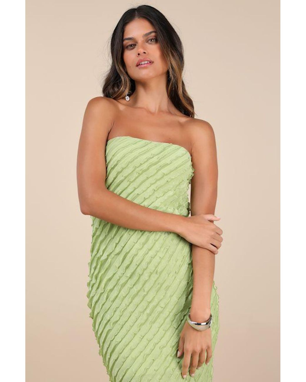 green emerald velvet dress Knitted Midi Tube Dress