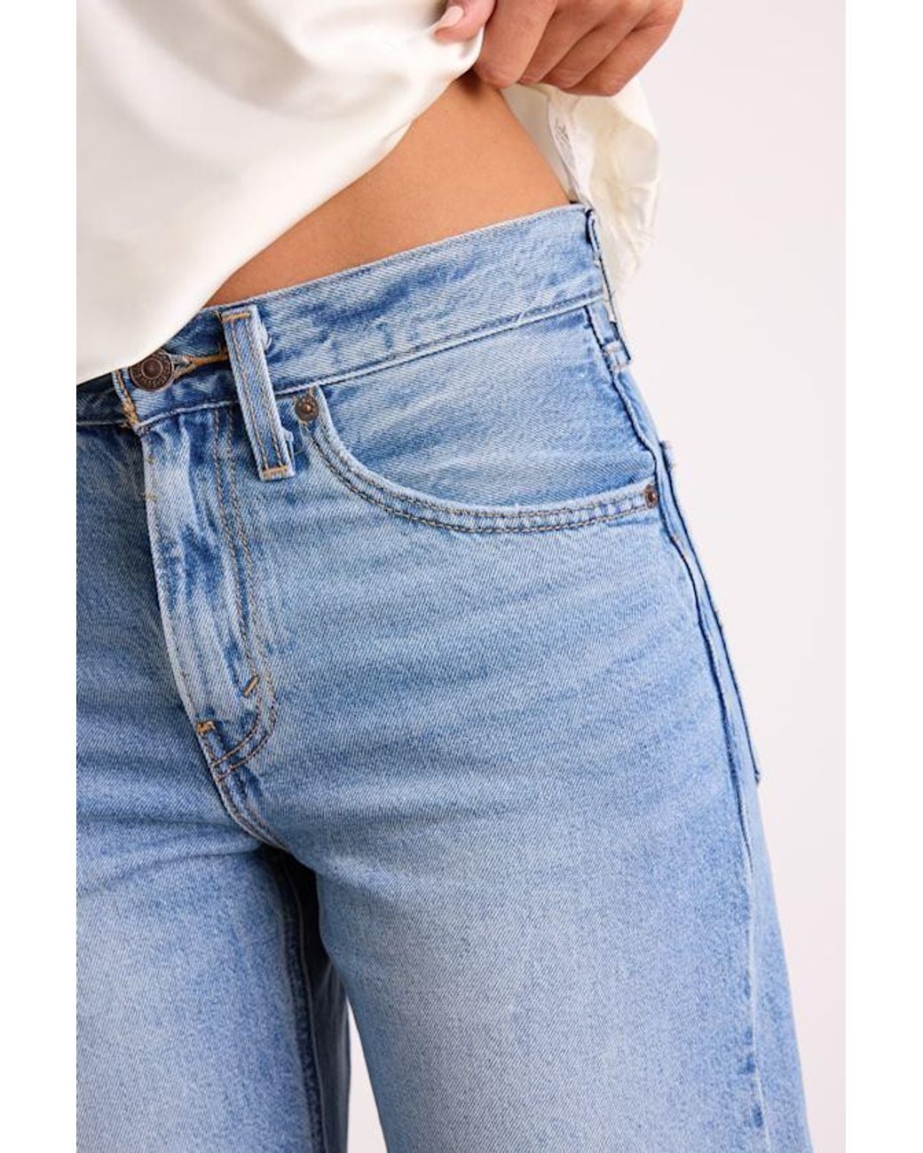 Levi's Blue Loose Boot Medium Wash Mid-Rise Jeans