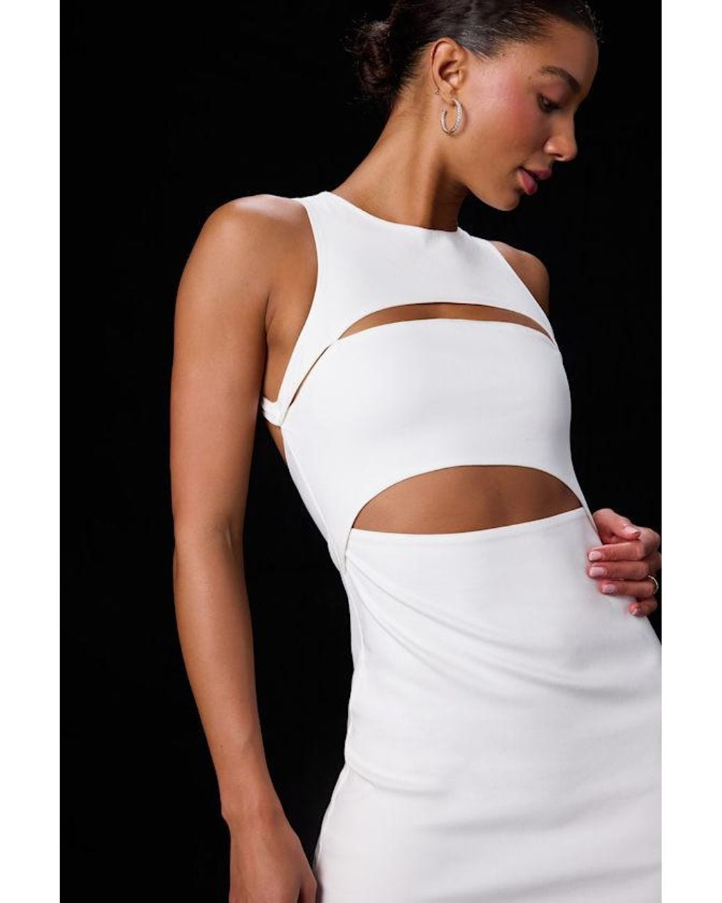 Lulus Black Brenda Cutout Bodycon Midi Dress