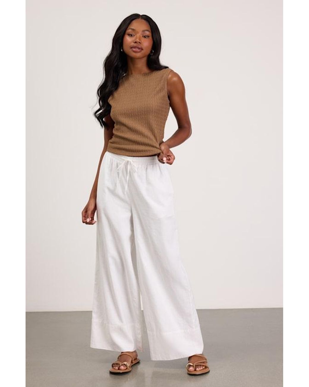Lulus Brown Kalita Twist-Back Tank Top