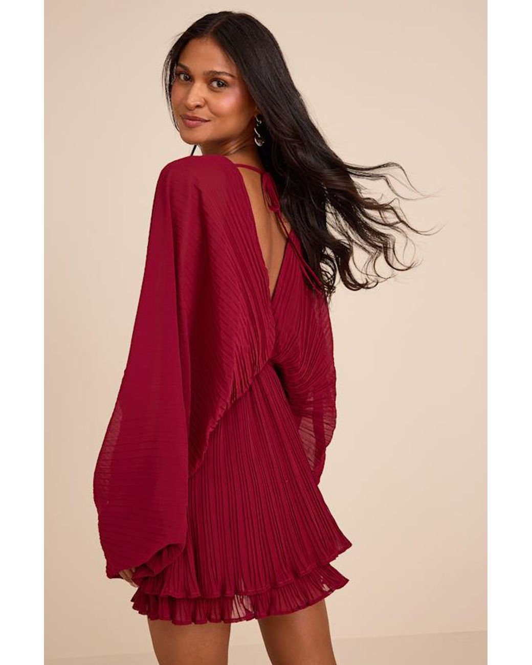 Lulus Black Duxbury Dolman Sleeve Mini Dress