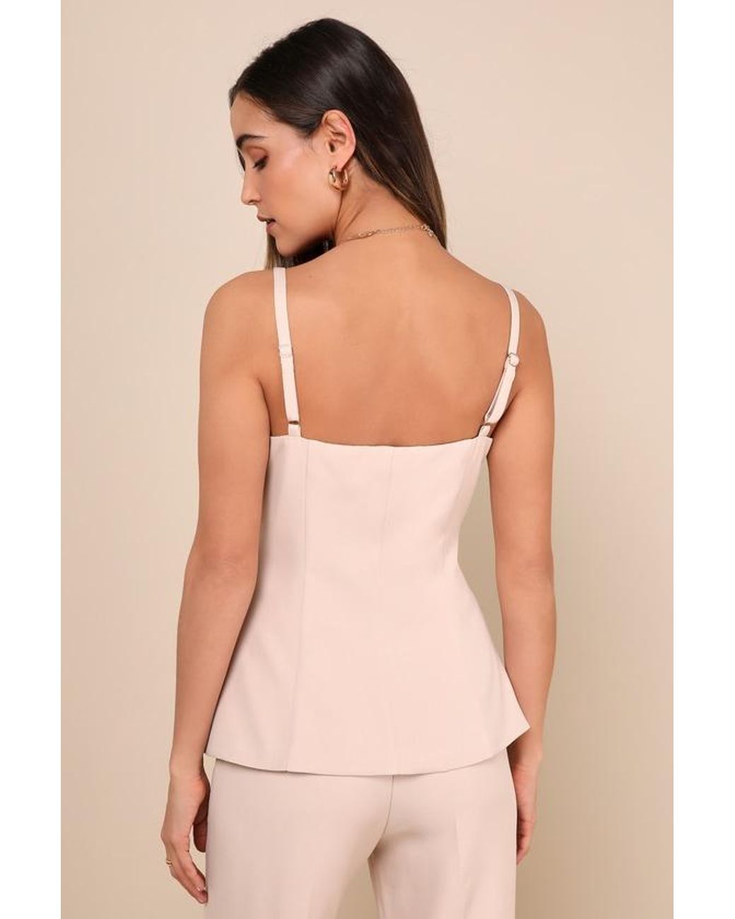 Lulus Natural Chic Muse Button-Front Cami Vest Top