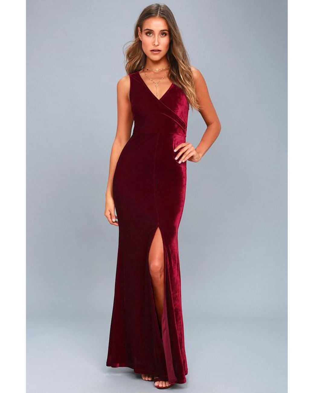 Lush surplice maxi dress online