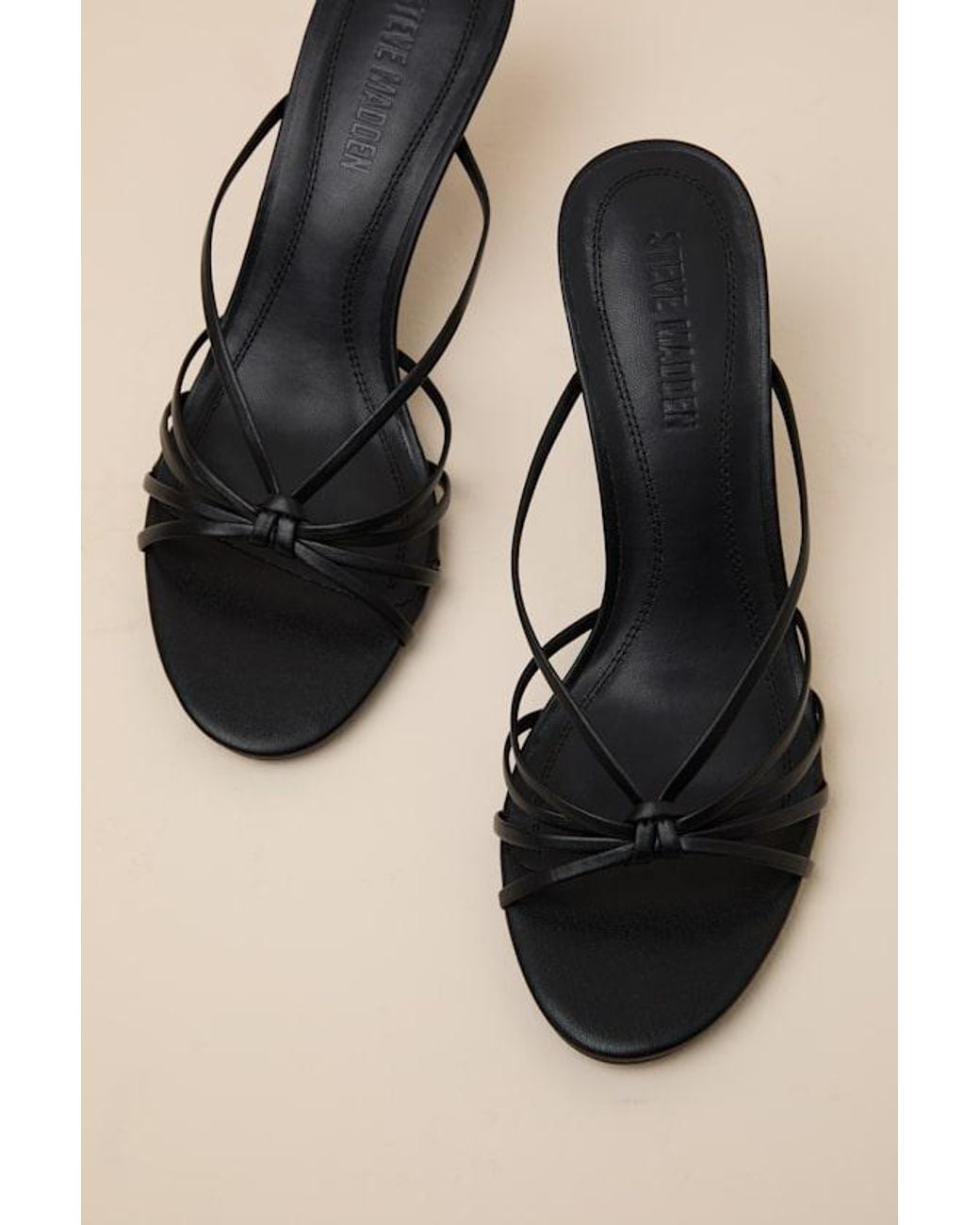 Steve Madden Natural Edna Strappy High Heel Sandals