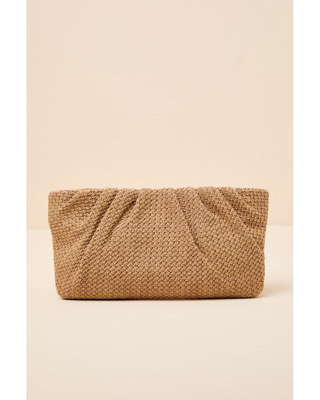 Steve Madden Palomaa Natural Raffia Crossbody Clutch | Lyst UK