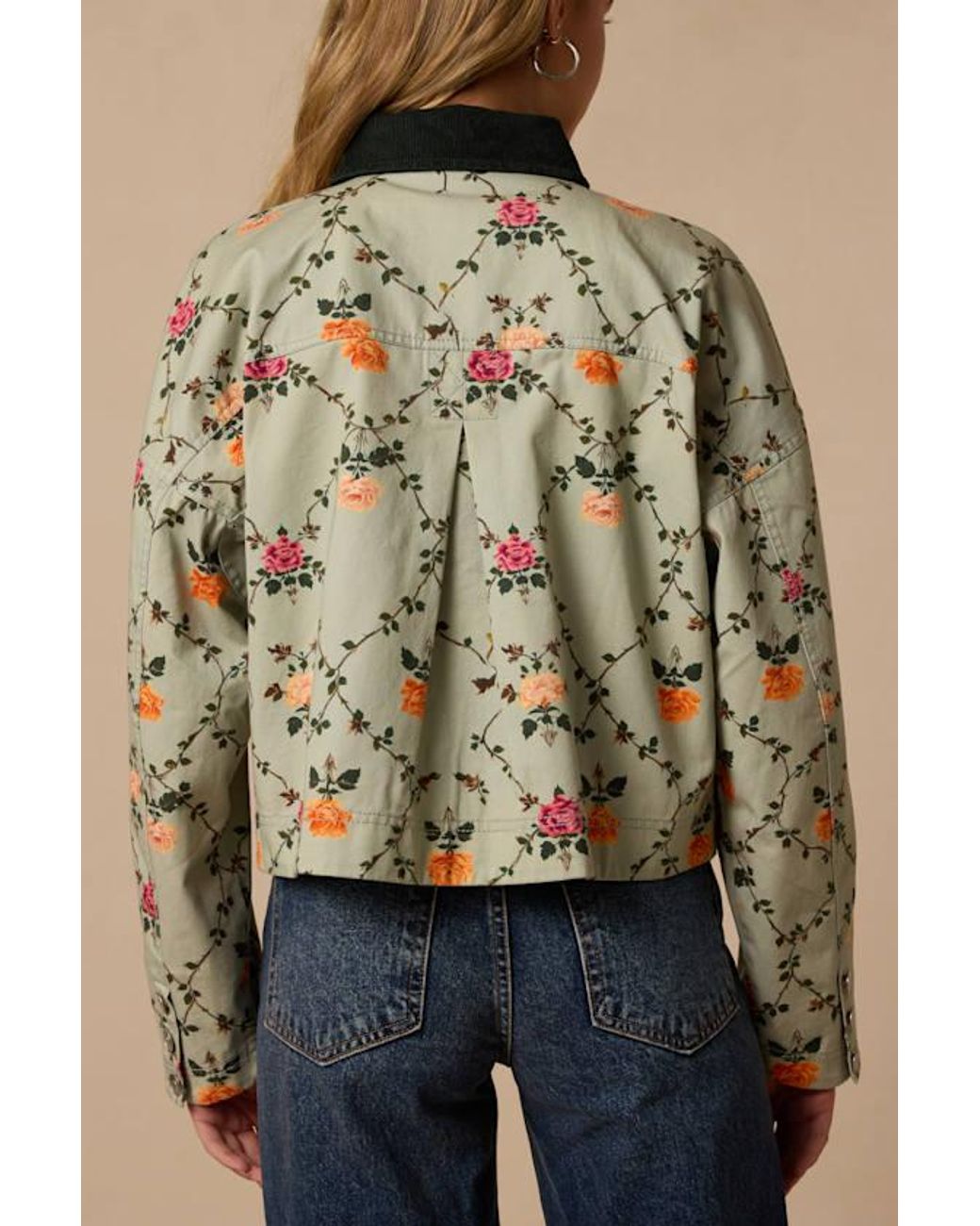 Lulus Natural Corbin Floral Jacket