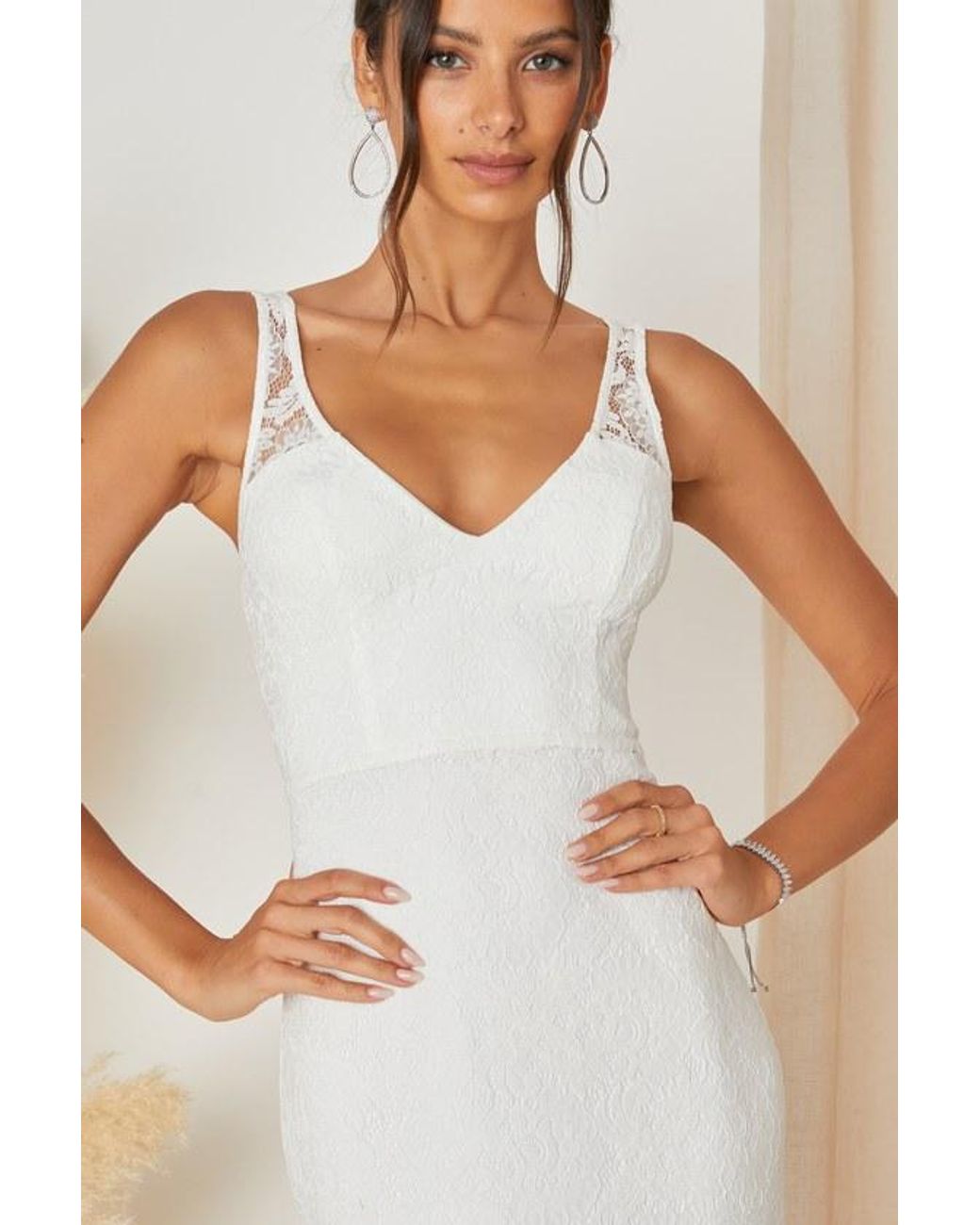 Lulus Natural Beloved Eternity Lace Sleeveless Maxi Dress