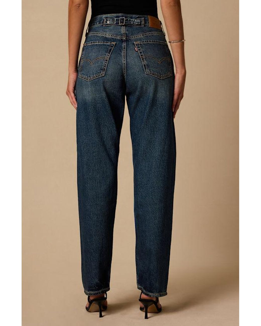 Levi's Blue Loose Taper Dark Wash Mid-Rise Jeans