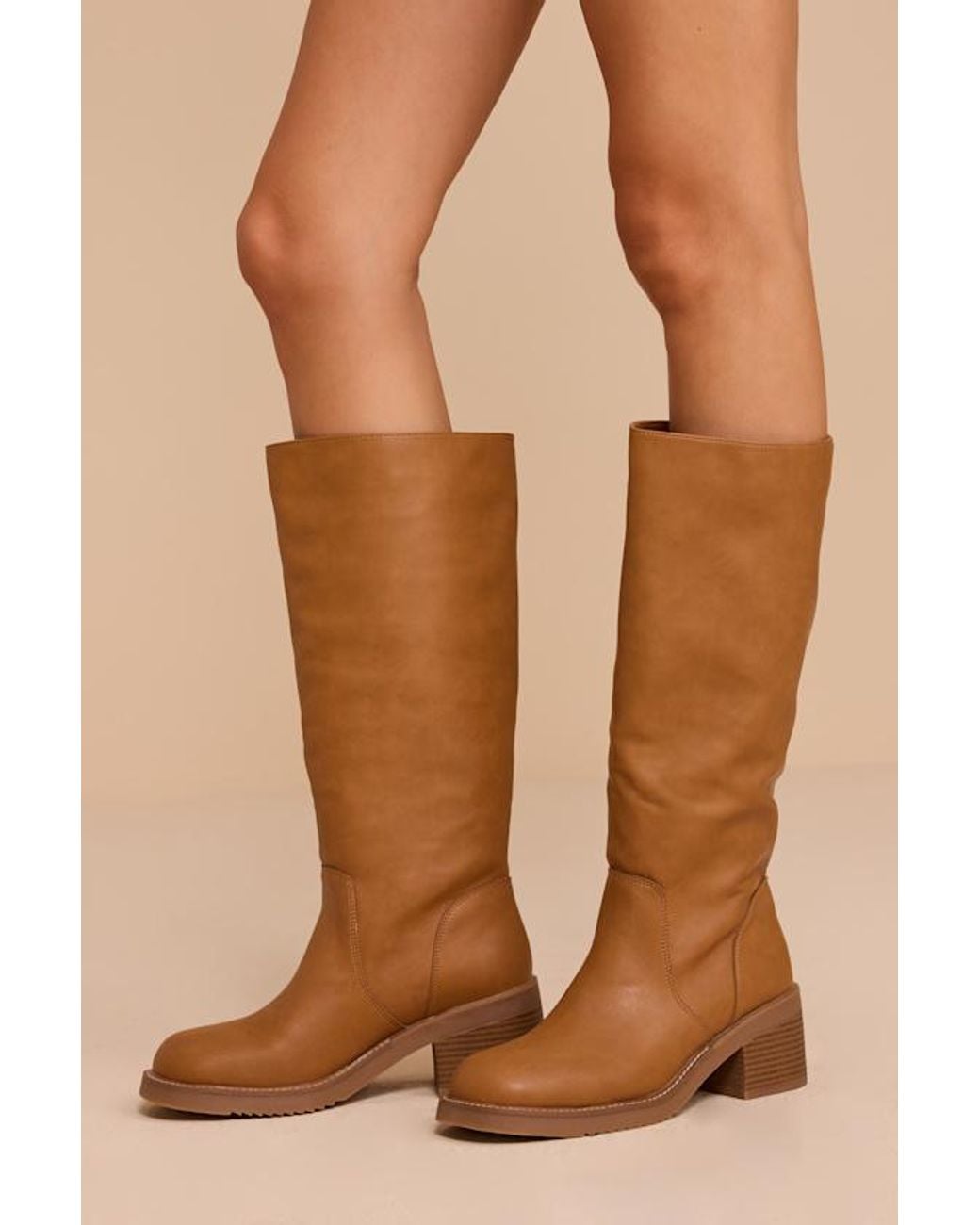 Madden Girl Momentoo Natural Paris Knee-High Boots