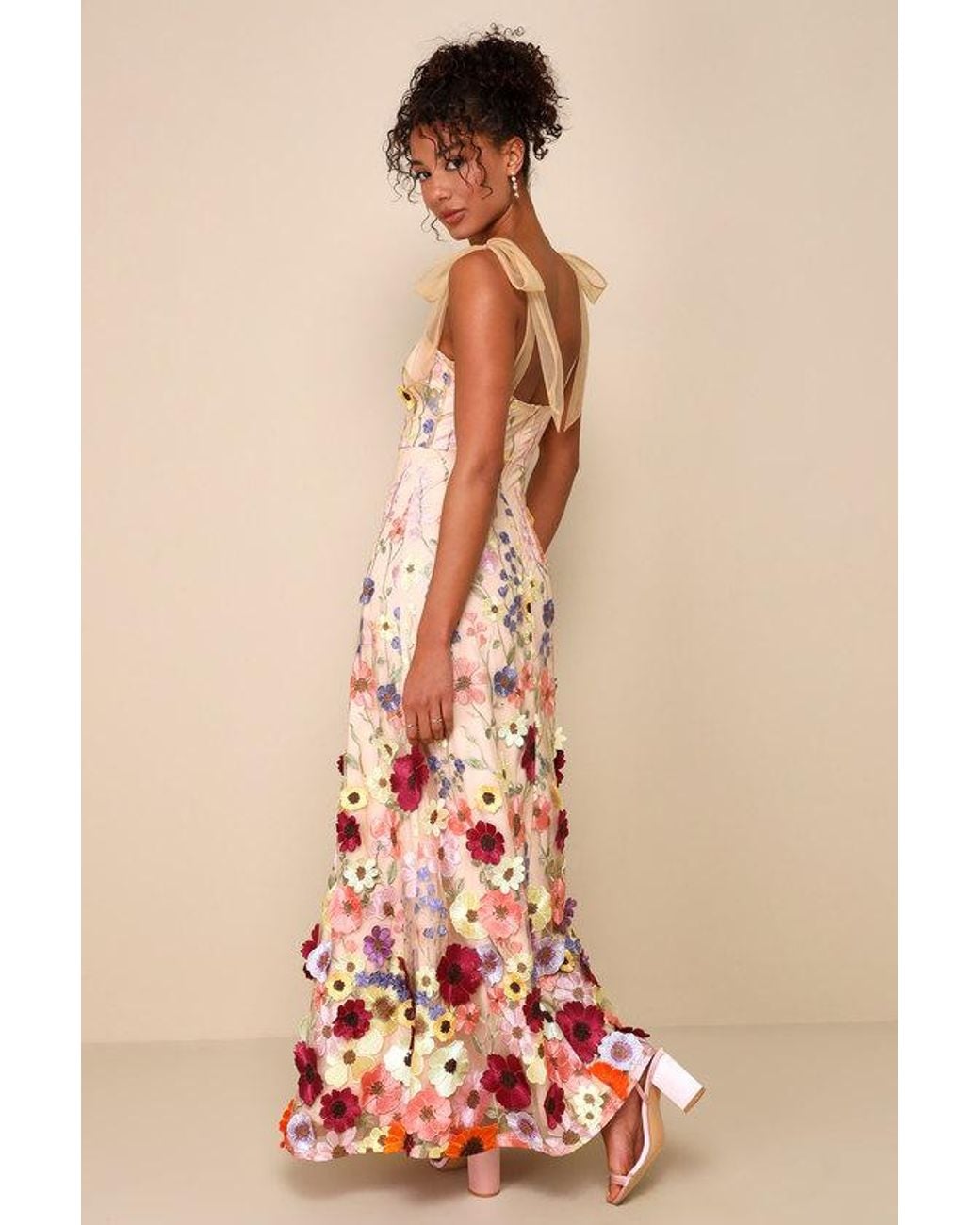 thriving poise black 3d floral embroidered tie strap maxi dress Teal 3D Floral Embroidered Tie-Strap Maxi Dress | Womens | Medium (Available in S, L) | 100% Polyester