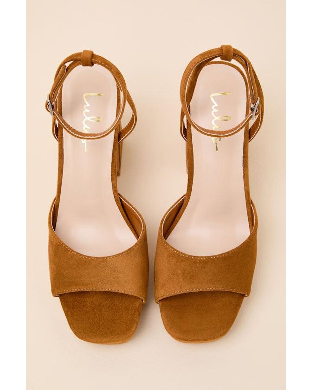 Lulus Brown Lucy Suede Platform Ankle Strap Sandals