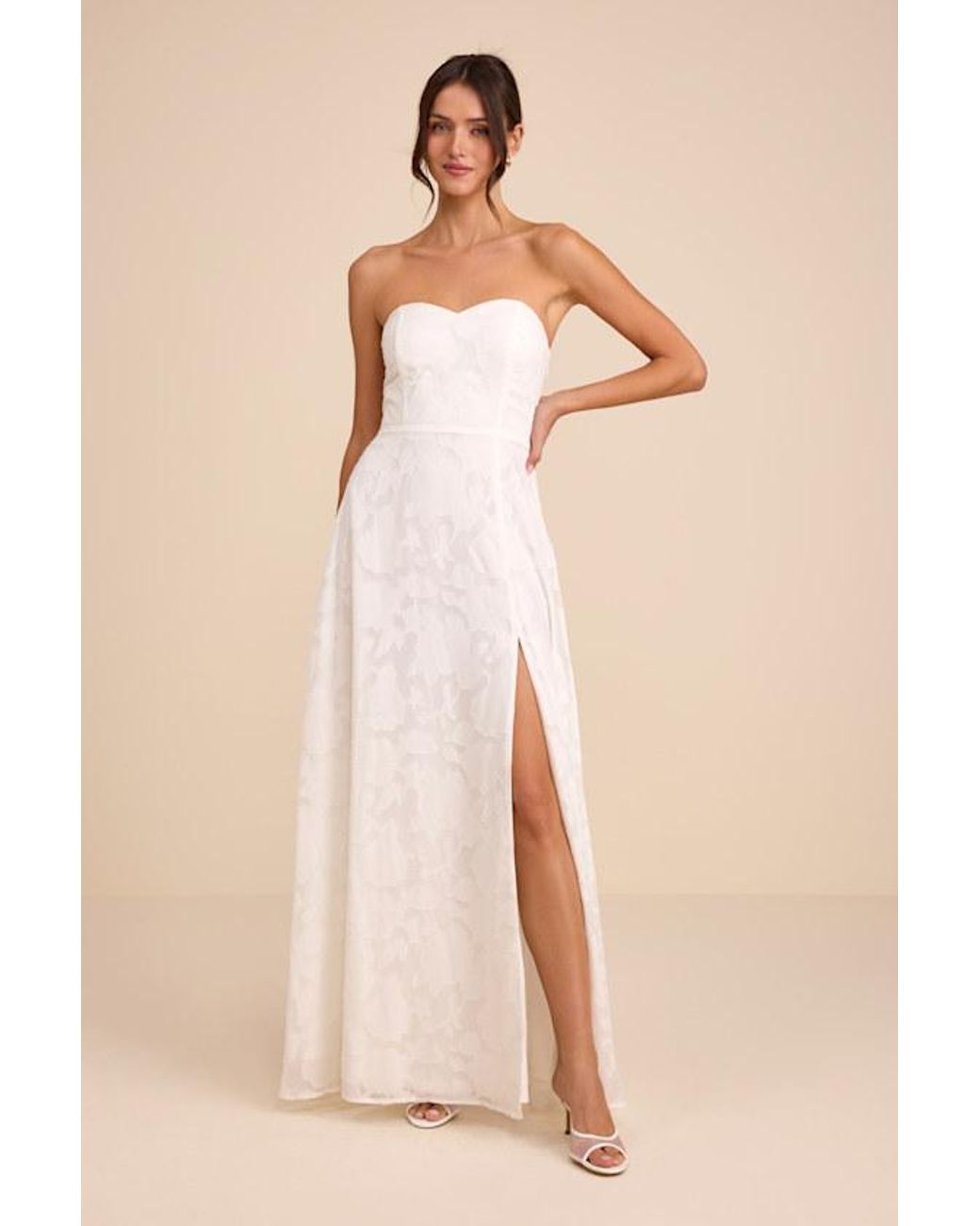 Lulus Natural Garden Of Romance Burnout Maxi Dress