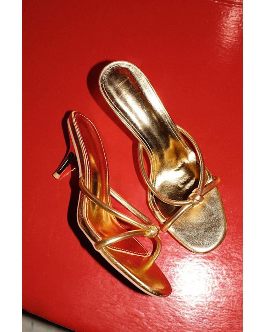Lulus Natural Victoire Knotted Strappy High Heel Slide Sandals