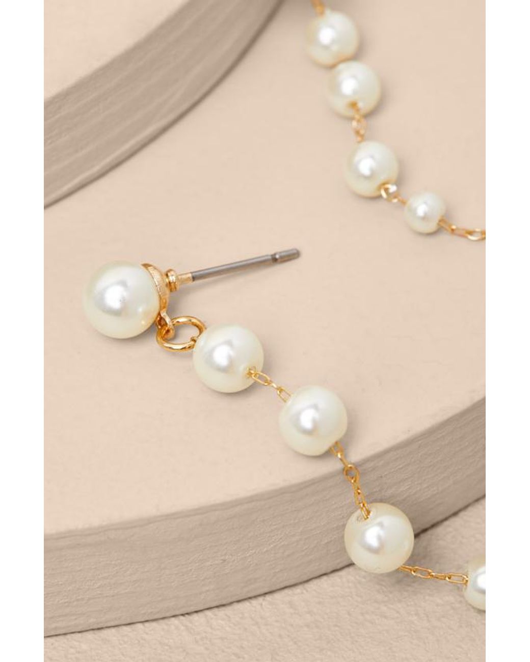 Lulus Natural Novalee Pearl Duster Earrings