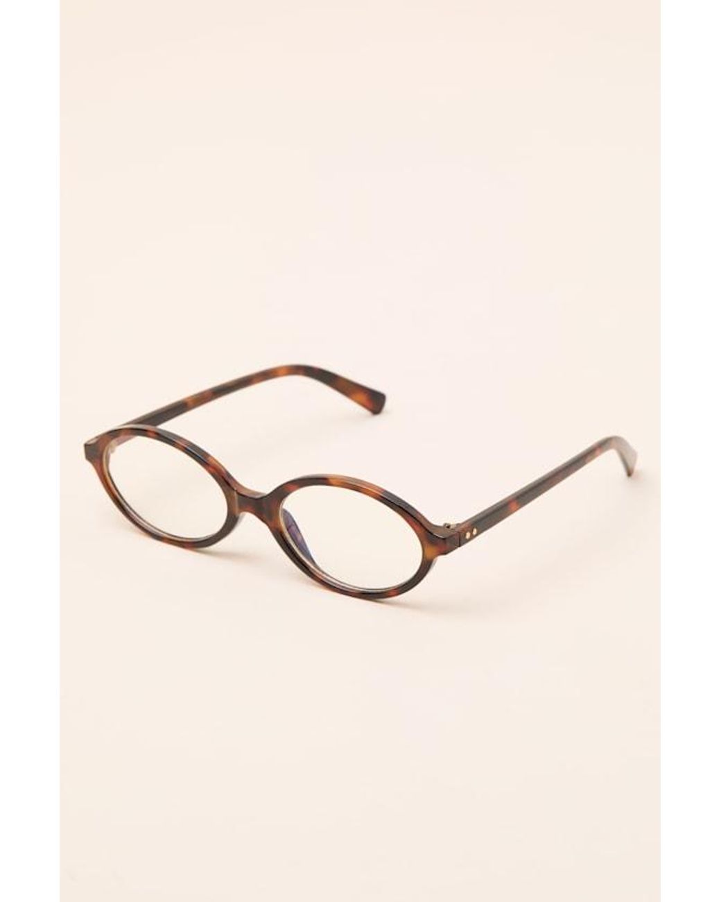 Lulus Brown Bushwick Tortoise Oval Light Glasses