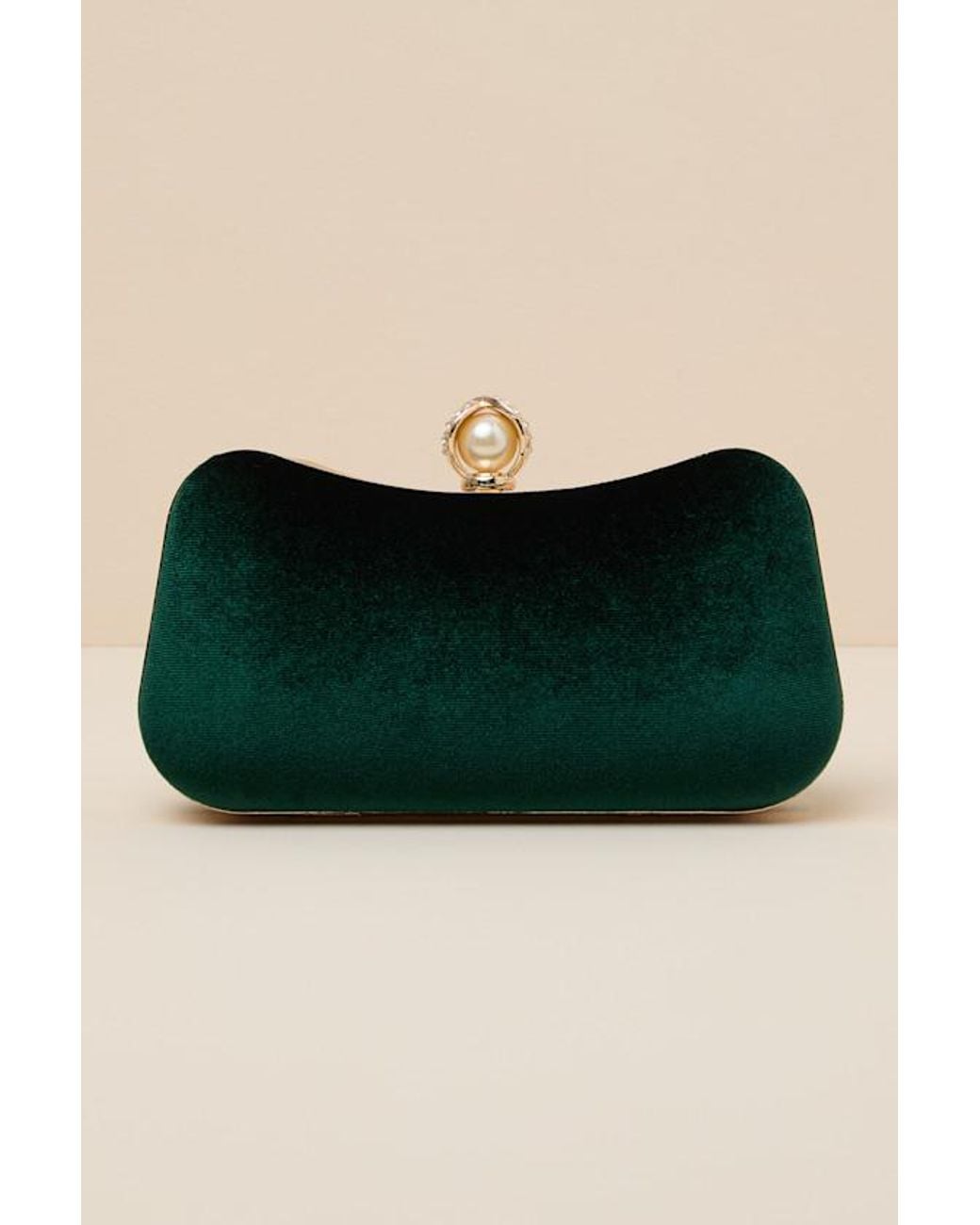 Lulus Black Date Night Velvet Clutch