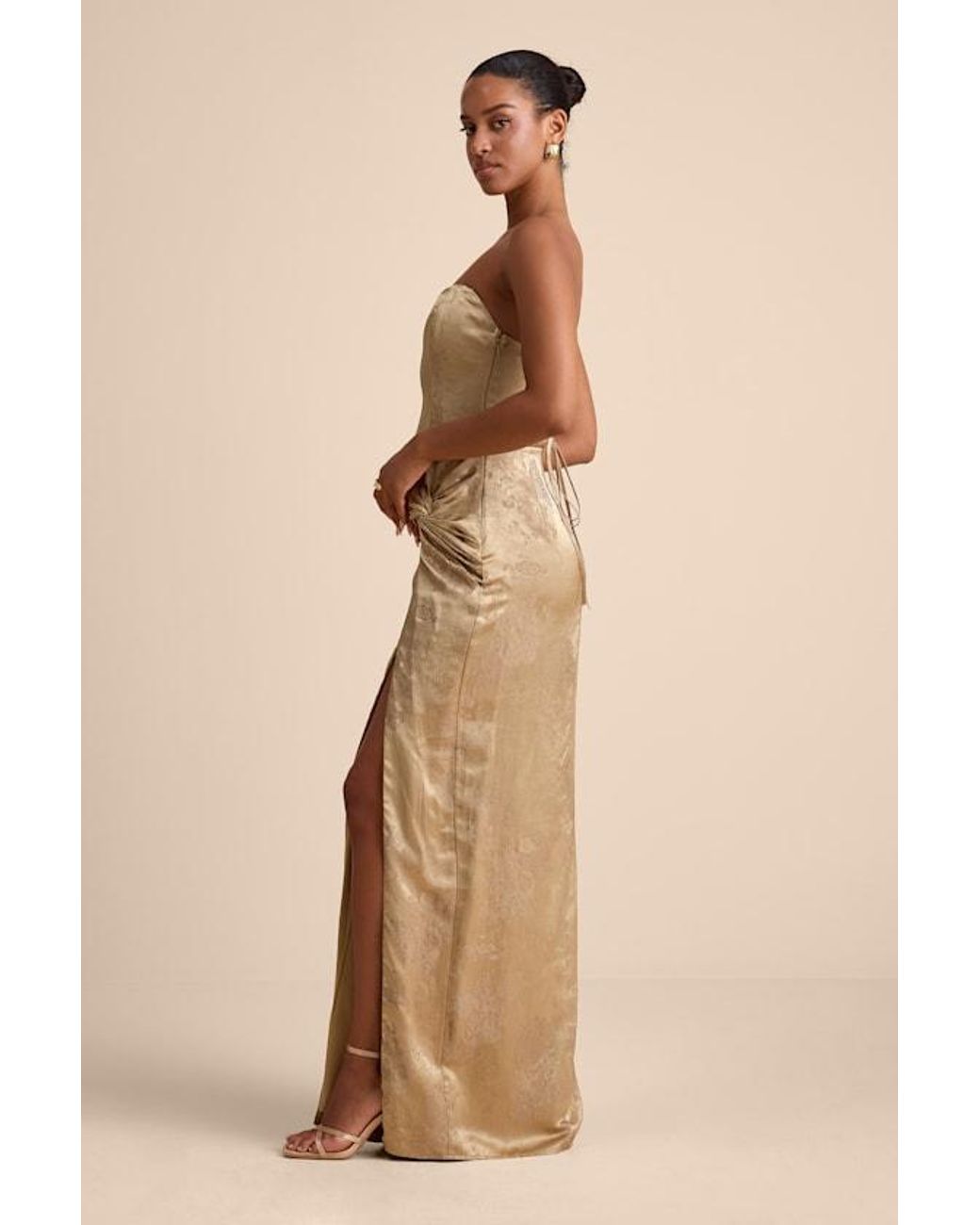 chinese dress ladies Blanco Twist Front Maxi Dress main image 1
