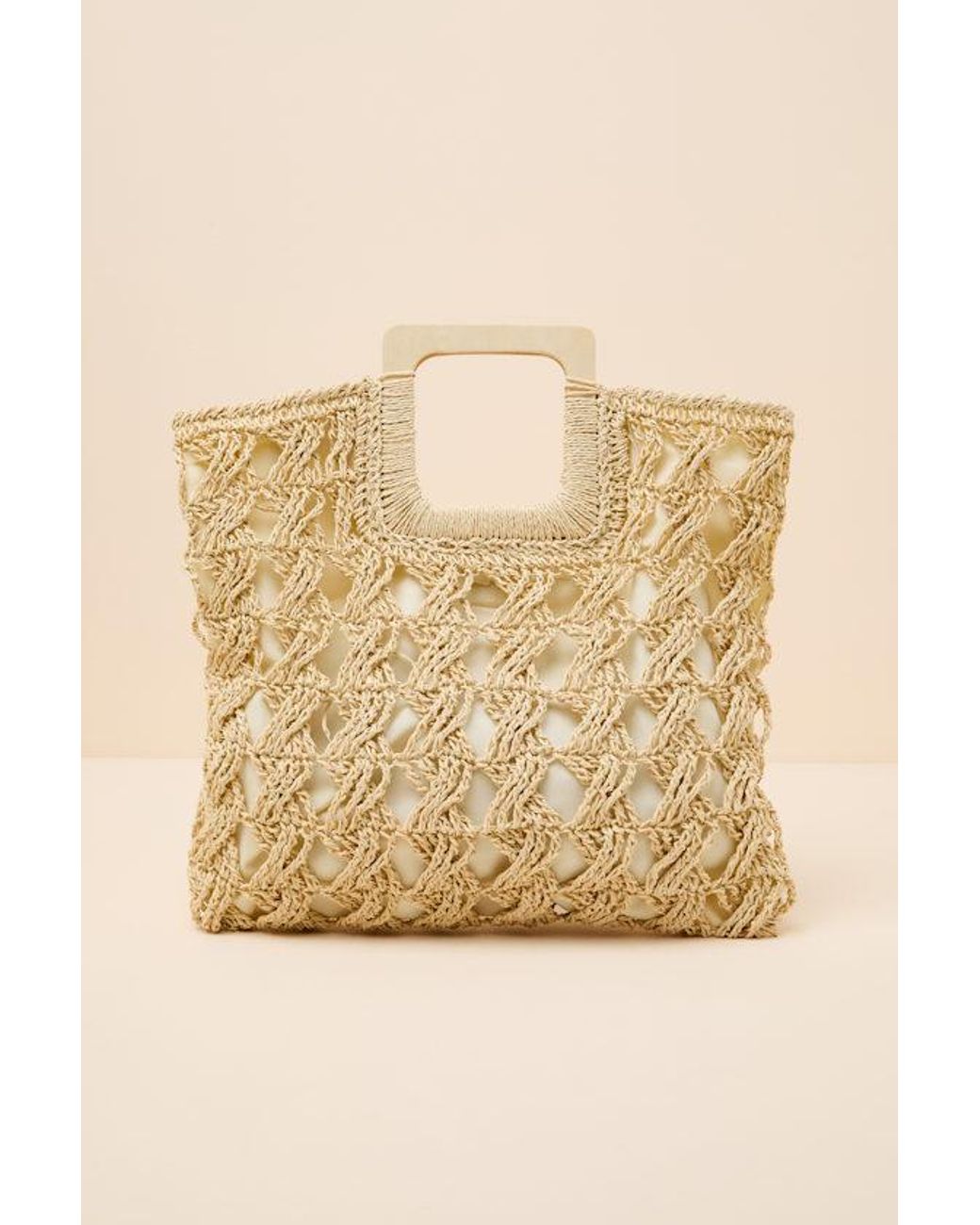 Lulus Brown Kenley Raffia Tote Bag