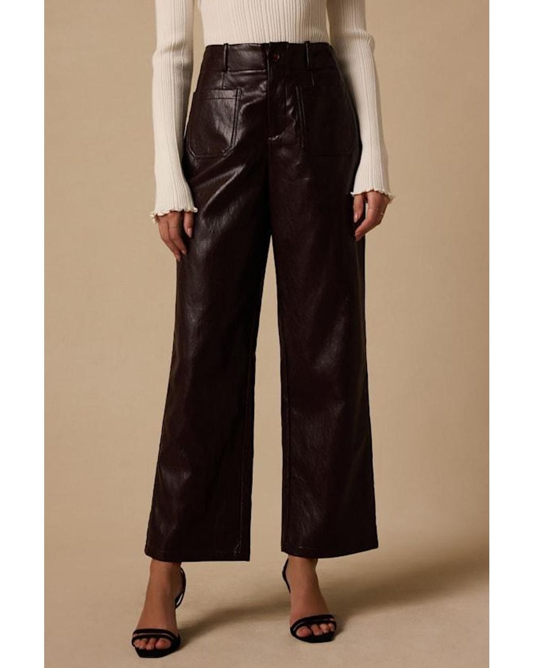Lulus Natural Markie Faux Leather Pants