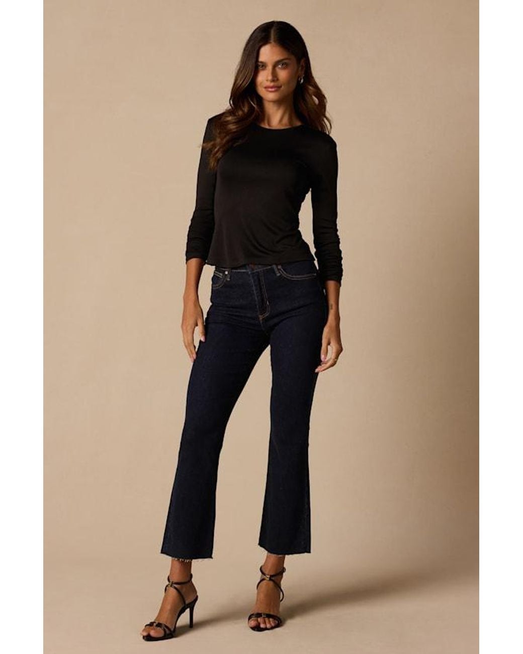 Lulus Black Madigan Backless Long Sleeve Top