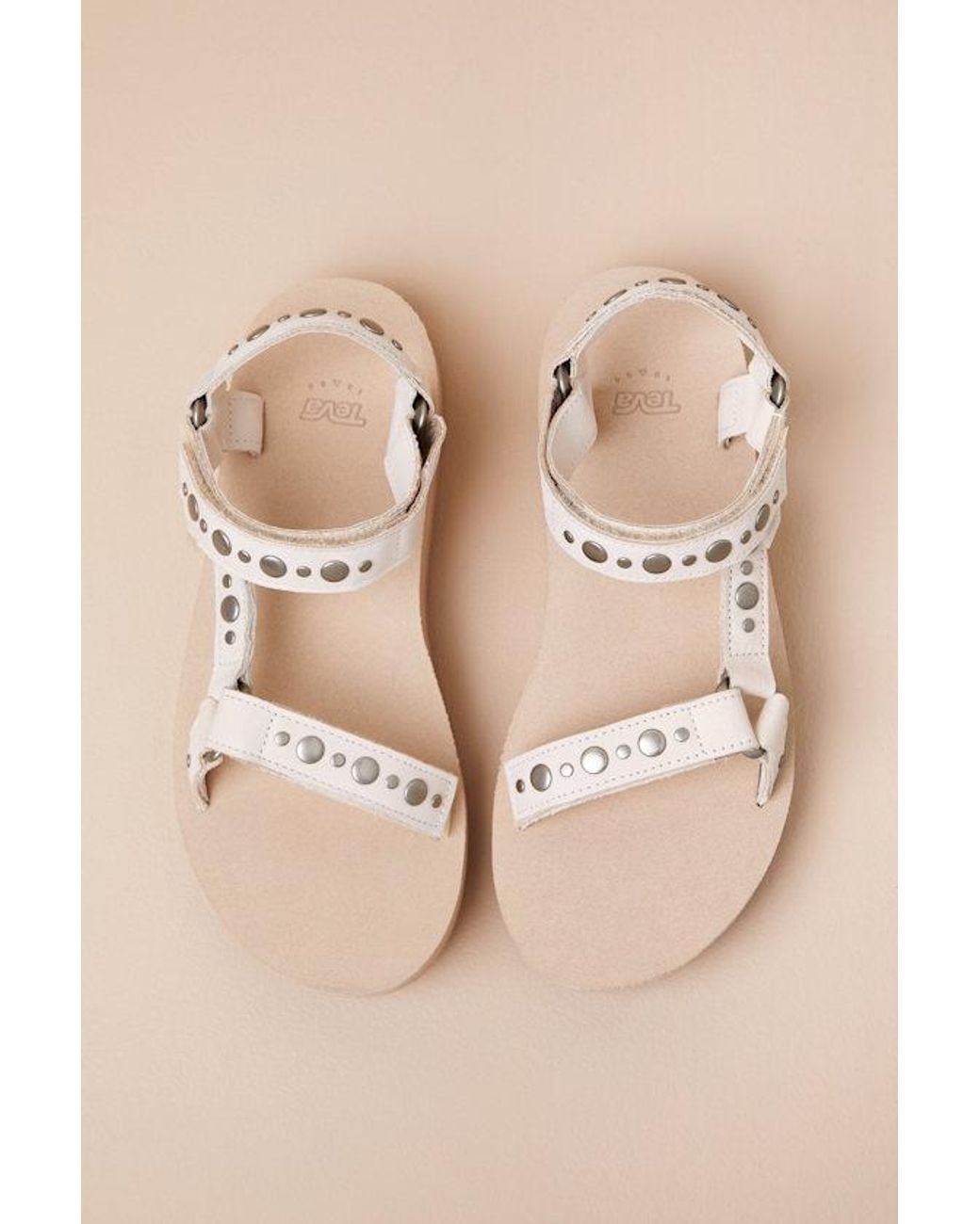 Teva Blue Midform Universal Coconut Studded Leather Sandals