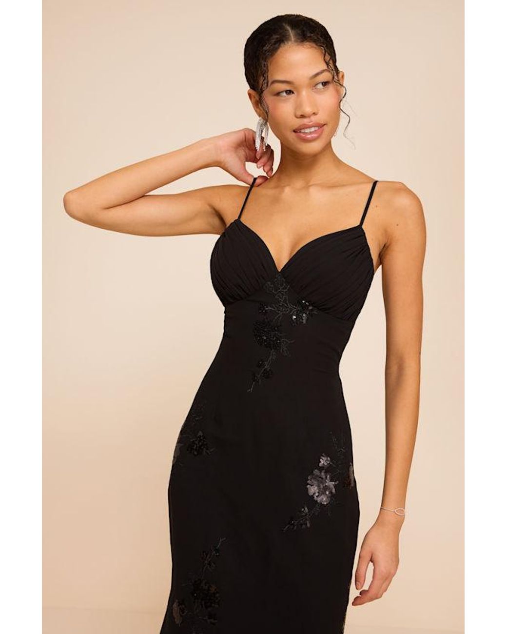 Lulus Natural Minx Sequin Lace-Up Midi Dress