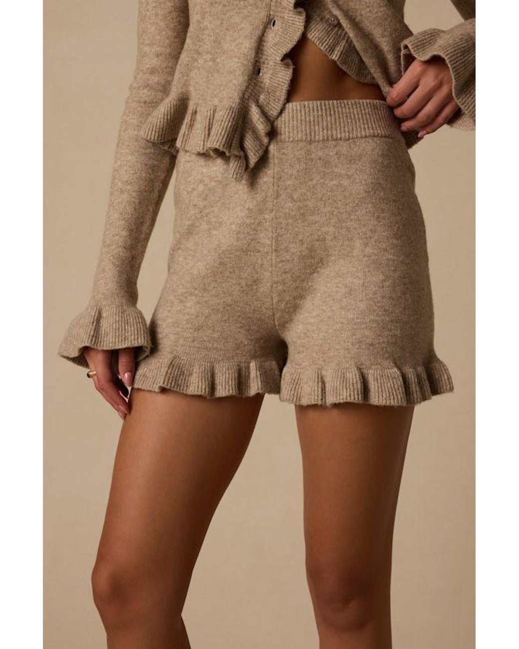 Lulus Brown Cozy Moments Sweater Shorts