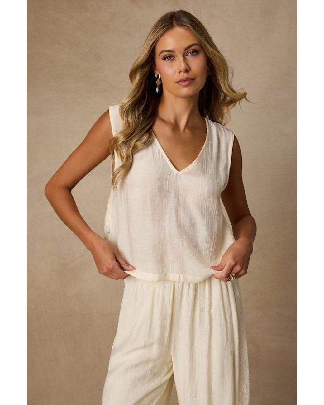 Lulus Natural June Cream Crochet Lace Tank Top