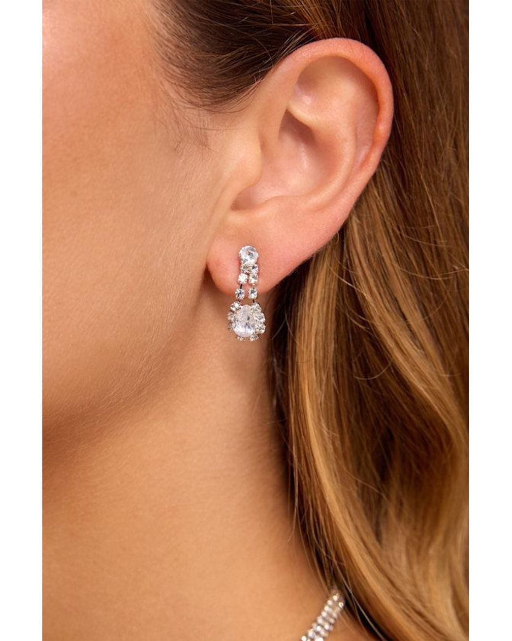 Lulus Natural Berlin Rhinestone Necklace And Earring Set