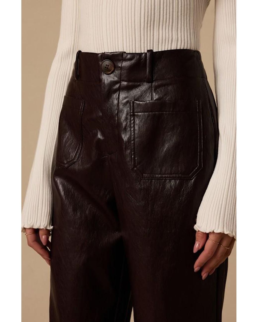Lulus Natural Markie Faux Leather Pants