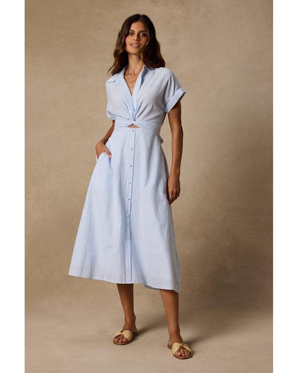 Lulus White Adorable Impression And Midi Dress With Pockets