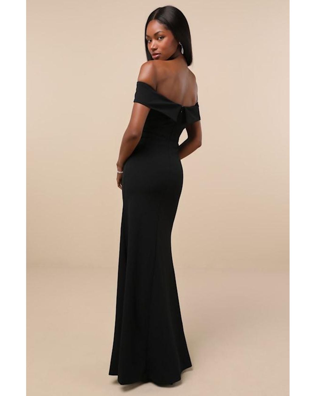 Lulus Natural Song Of Love Off-The-Shoulder Maxi Dress