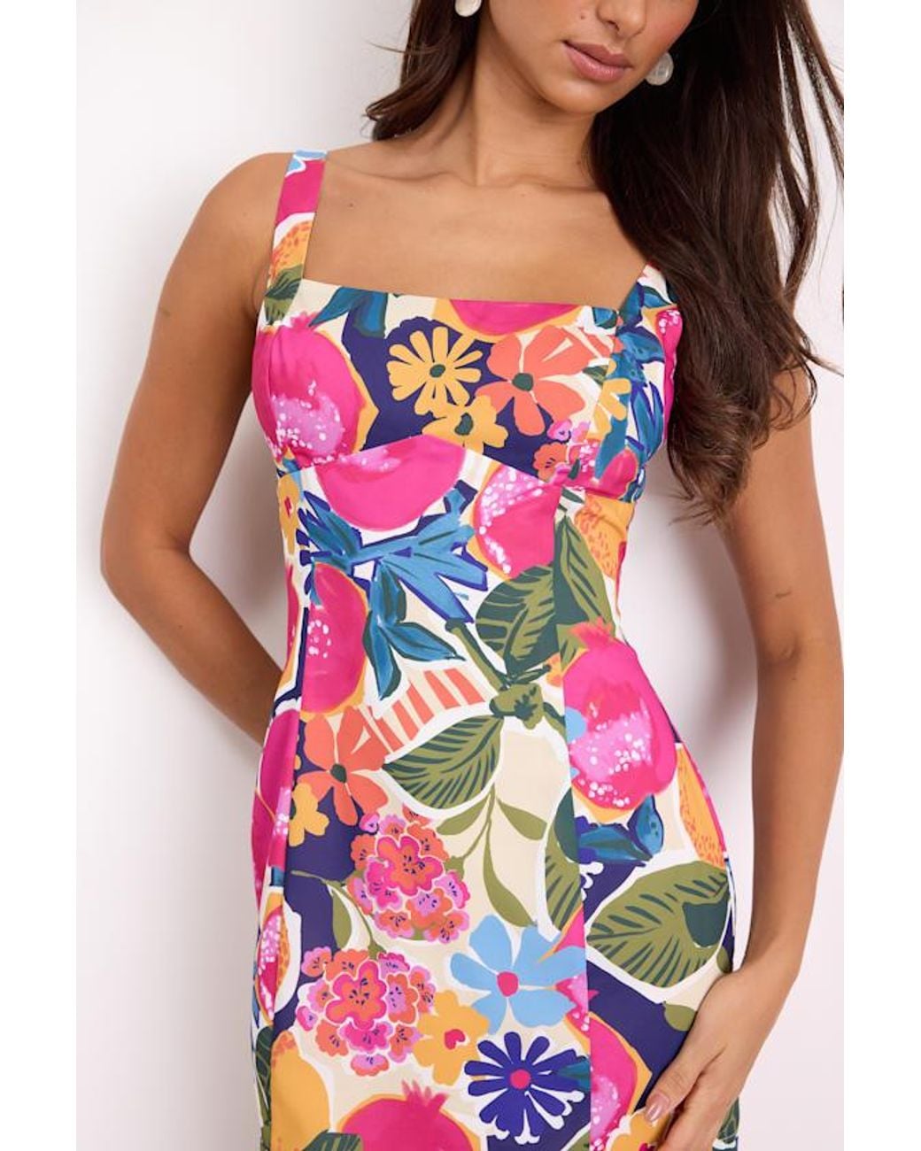 Lulus Red Exuberant Chicness Multi Floral Sleeveless Mini Dress